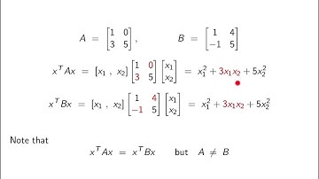 Matrix Algebra Lecture 30 Part 1: quadratic forms