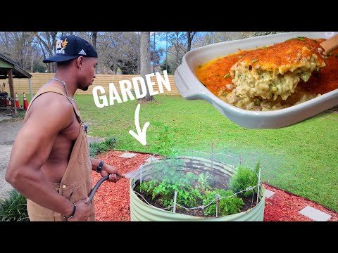 CREAMY CHICKEN & BROCCOLI CASSEROLE!!  (Garden Grub: Episode 1 )