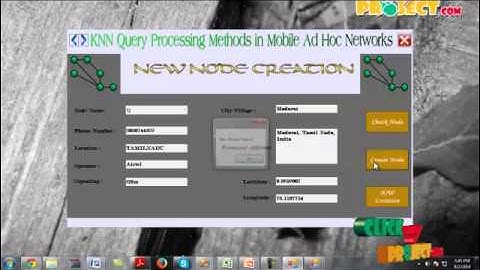 Final Year Projects 2015 | KNN Query Processing Methods in Mobile Ad Hoc Networks