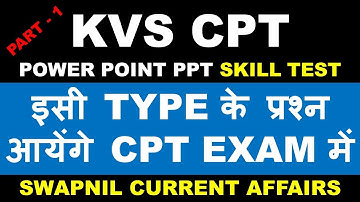 KVS CPT POWER POINT BASICS ADVANCE AND QUESTION SOLUTION 2018