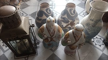 ký ức xưa gốm Nam Bộ số 206.1 đôi tượng ông tơ bà nguyệt gốm Nhật một đôi hồ lô gốm Biên Hòa