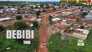 Debibi Tain Aerial View In The Bono Region Ghana 4K