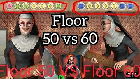 Evil nun maze Floor 50 vs Floor 60 gameplay (evil nun maze floor 50 vs floor 60 full gameplay).