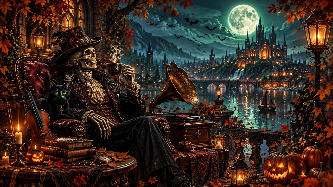 Relaxing Ambience Halloween 2026 ๐ Cozy Haunted Village Halloween ๐ป Spooky Sounds & Halloween Music
