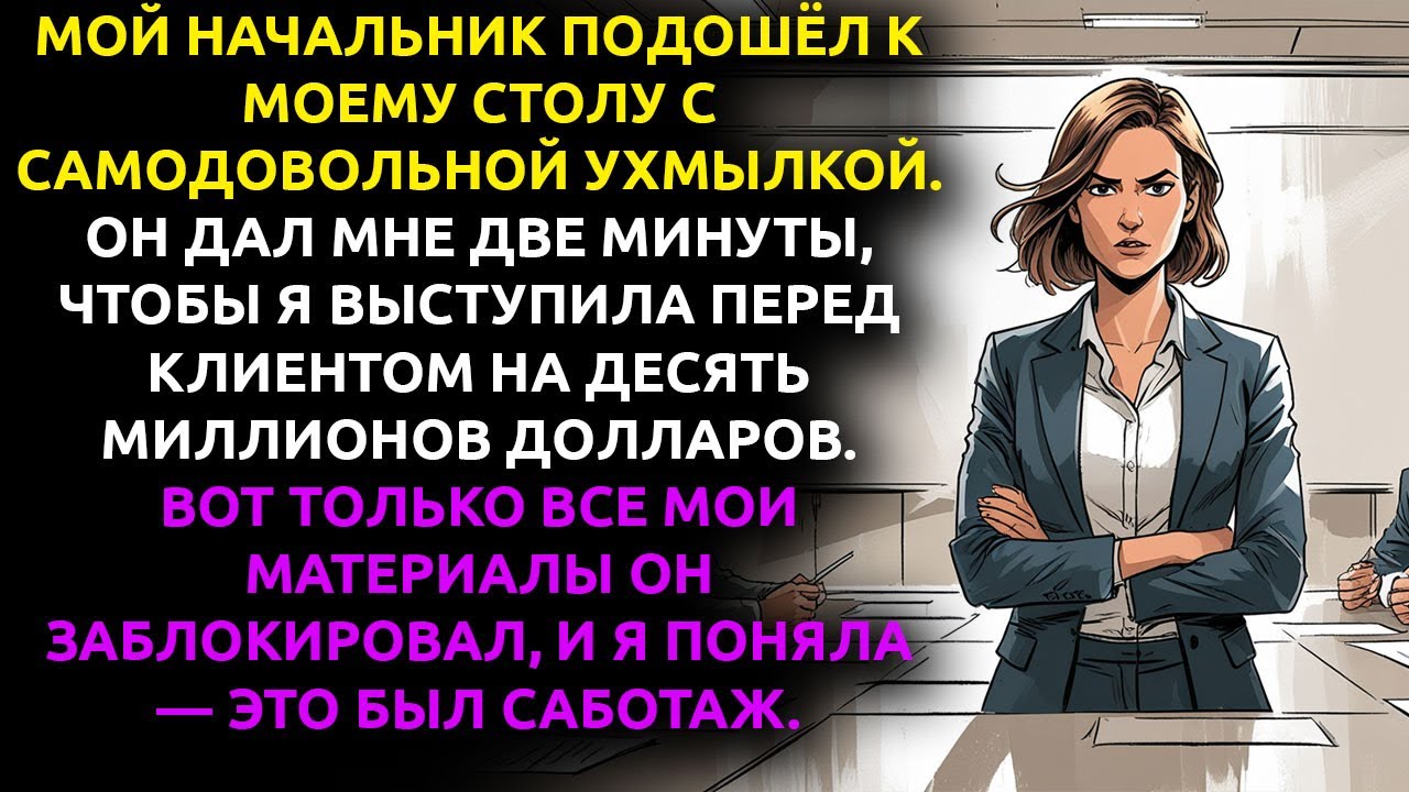 Мой начальник УСТРОИЛ мне подставу перед клиентом — но он не знал, КТО сидит за столом.