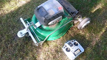 Radio controlled lawn mower. Hoverboard wheels and PCB