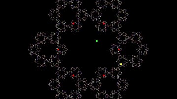 Fractal Generating Random Walk - Hexagonal Wheel