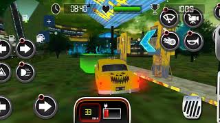 Halloween Night Taxi Driver 3D Car Driving Games - electric car parking simulator screenshot 5
