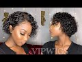 Short Curly BobLace Front Wig | install & Styling | ft. VIPWIGS