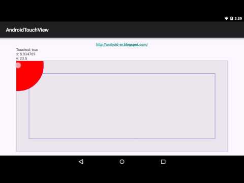 Custom touch view with callback listener