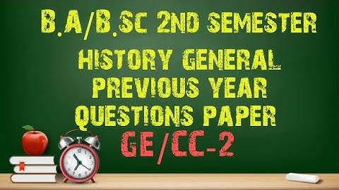 B.A 2nd semester history general previous year #question paper #Calcutta #university #exm #1_2_learn