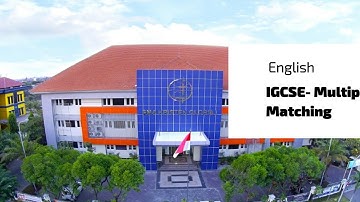 IGCSE- Multiple Matching