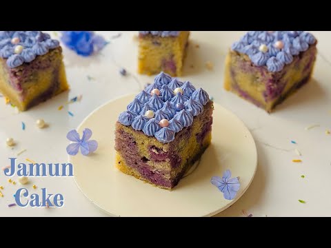 Jamun White Chocolate Cake | Eggless Jamun Cake | Jamun White Choco Frosting | Flavourful Food