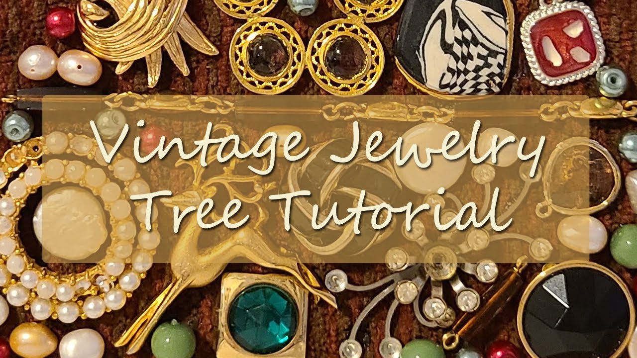 Vintage Jewelry Christmas Tree Art Project Demo - YouTube