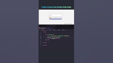Form Validation using Pure HTML | #mrmikebj  #coding #html #frontend