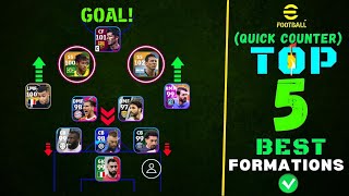 Top 5 Quick Counter Best Formations In eFootball 2024 Mobile | 4-2-1-3 is Available?