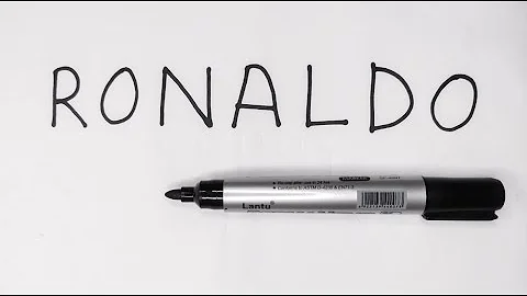 How to turn words RONALDO into cartoon