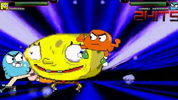 M.U.G.E.N: Firey & Spongebob Vs Darwin & Gumball Watterson