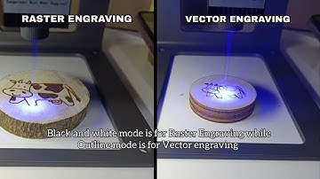 Raster engraving and vector engraving comparison tutorial using Daja Dj6 mini engraving laser