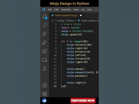 Draw a Ninja Design using python turtle! 😯 #python #shorts - YouTube