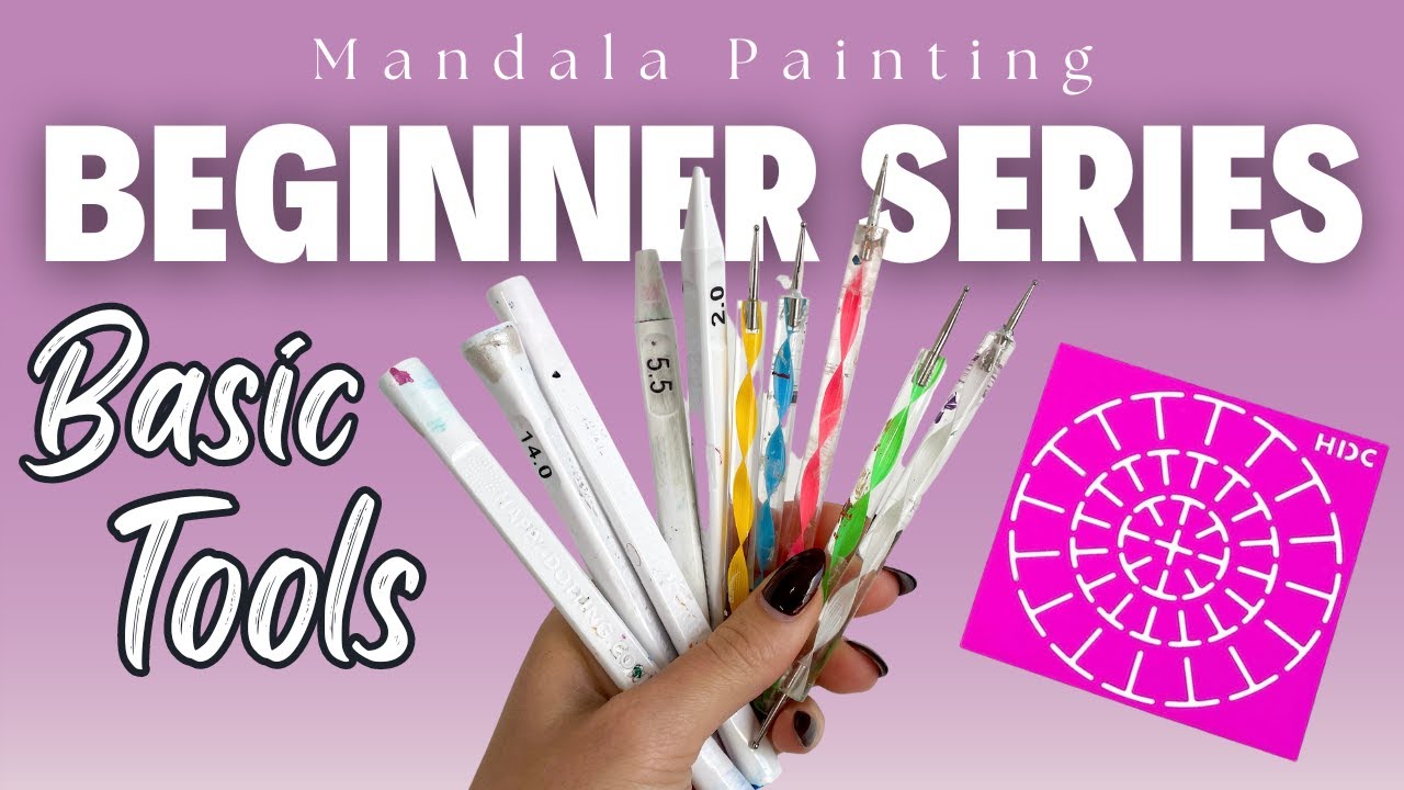 Beginners Dot painting mandala with Happy Dotting Company tools 