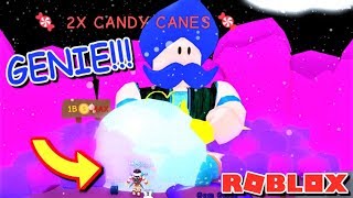 BLOW A HUGE FROSTY BUBBLE  AND MEET GENIE! | The Weird Side of Roblox: Bubble Gum Simulator screenshot 4