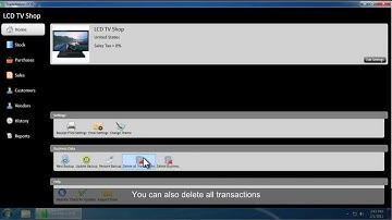 TradeMeters POS Home Module-Delete All Transactions and Business Data, Help Menu