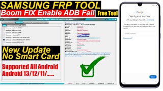 Samsung FRP Bypass 2024 Android 11/12/13 With FRP Tool Fix Adb Enable Fail | Samsung FRP Unlock 2024