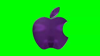 APPLE LOGO COLORED AND SPINNING GREEN SCREEN