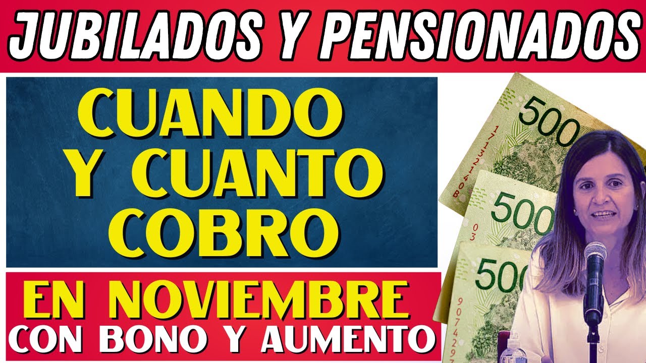 💲 CUANDO Y CUANTO COBRO EN NOVIEMBRE Jubilados y Pensionados , PNC de ...