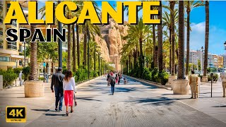 Alicante 4K City Walking Tour (Spain) A beautiful coastal city