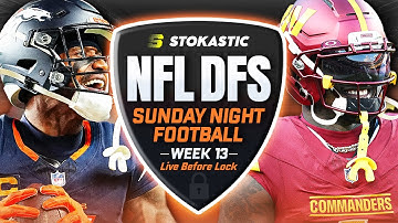 NFL DFS Showdown Live Before Lock | Broncos vs Commanders SNF Week 13 DFS Picks