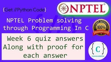 Nptel : Problem solving through programming in C week 6 Quiz assignment with proof of each answer