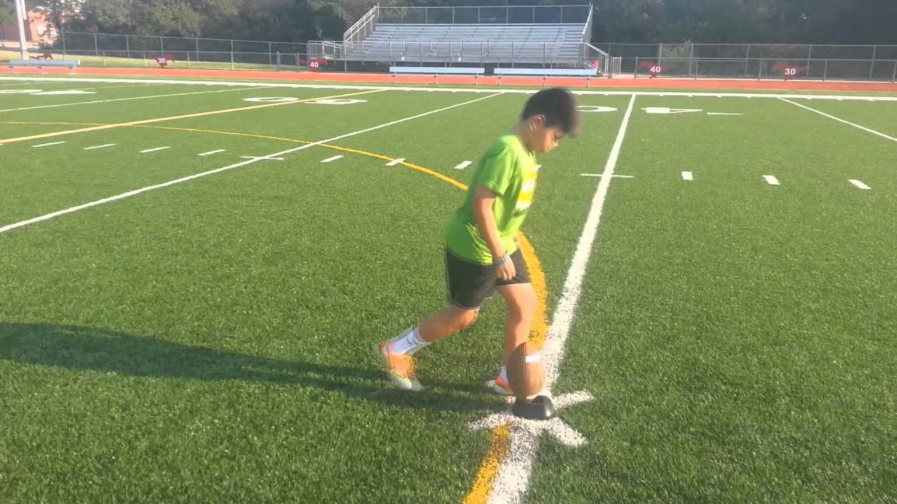 11 Year Old Kid Kicks 35 Yard Field Goals YouTube