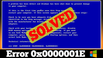 [FIXED] Stop 0x0000001E Windows Error Code Problem Issue