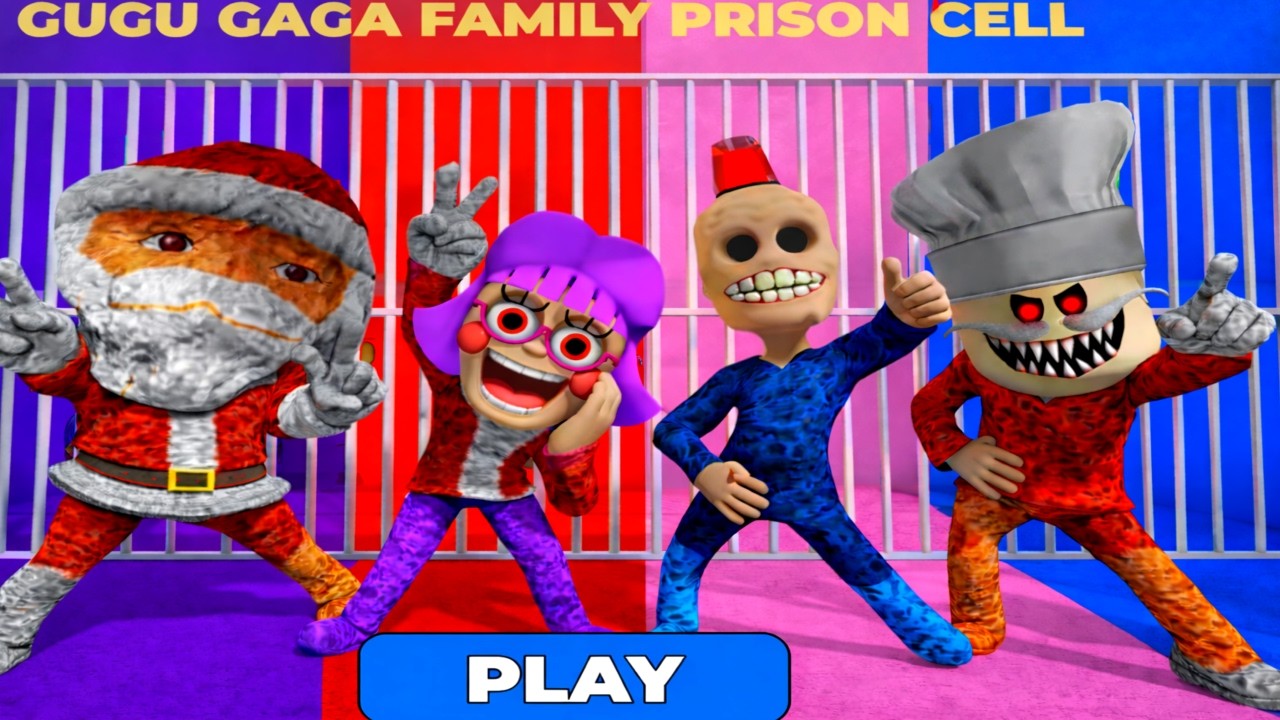 Papa pizza play GUGU GAGA FAMILY Prison Run Obby - Roblox #roblox #games