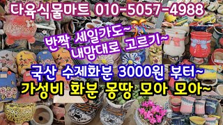 다육이 화분 콩분 부터 대형분까지~국산수제화분 으로 3000원 부터~반짝 세일까지~내맘대로 고르기🎊다육식물마트 010-5057-4988 (24.5.26)