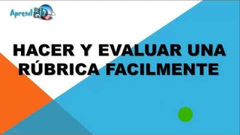 Evaluar Rúbrica con planilla excel