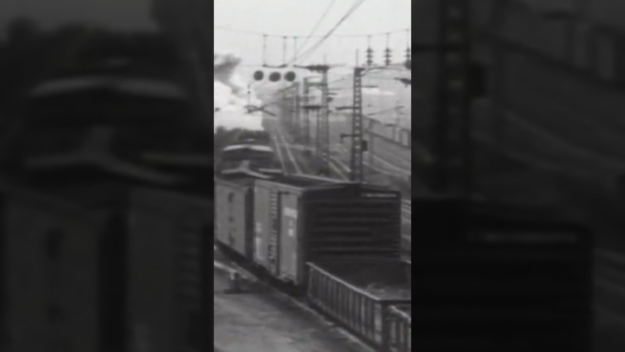 Freight Cars Rolling Through a Hump Yard (1942)