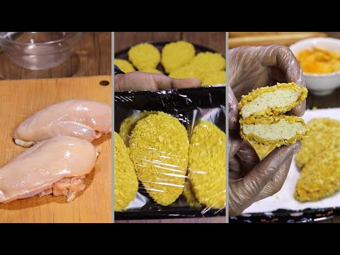 طريقة عمل بانيه الشركات الجاهز في البيت من صدور الدجاج