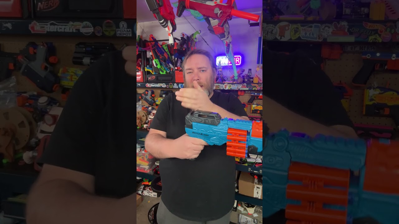 Пистолет Nerf с цепной подачей патронов! Модель Battle Blazer от Buzz Bee Toys и Adventure Force ...