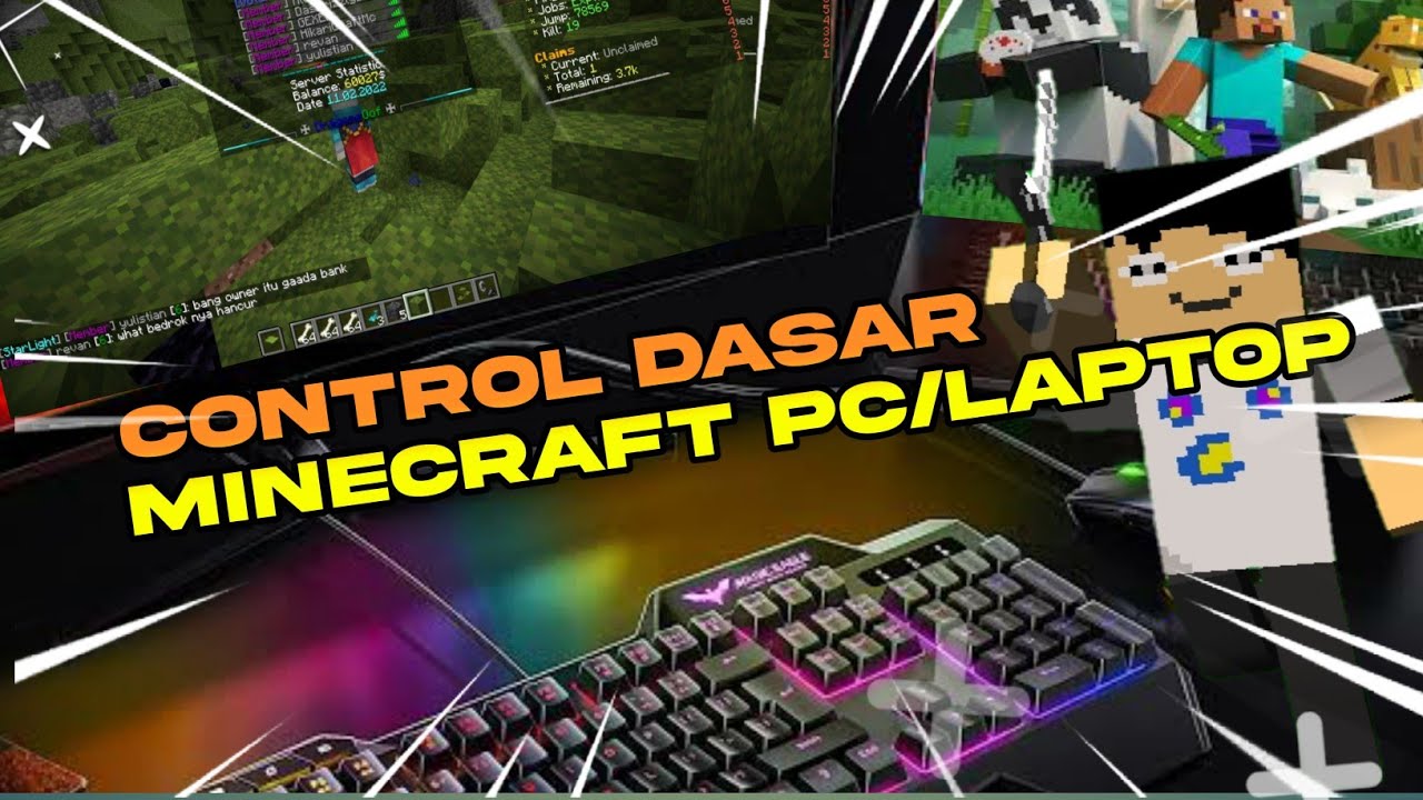 Kontrol dasar cara bermain Minecraft di pc/laptop 1.18 new 2022