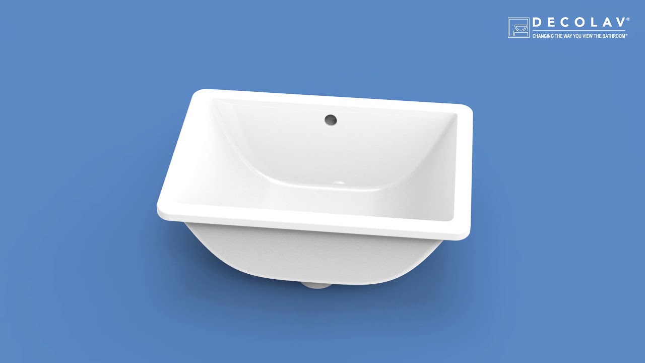 decolav 1402 rectangle bathroom sink undermount