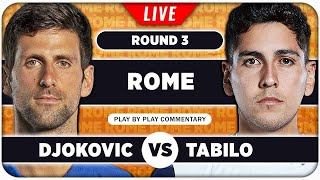 DJOKOVIC vs TABILO • ATP Rome 2024 • LIVE Tennis PlaybyPlay Stream