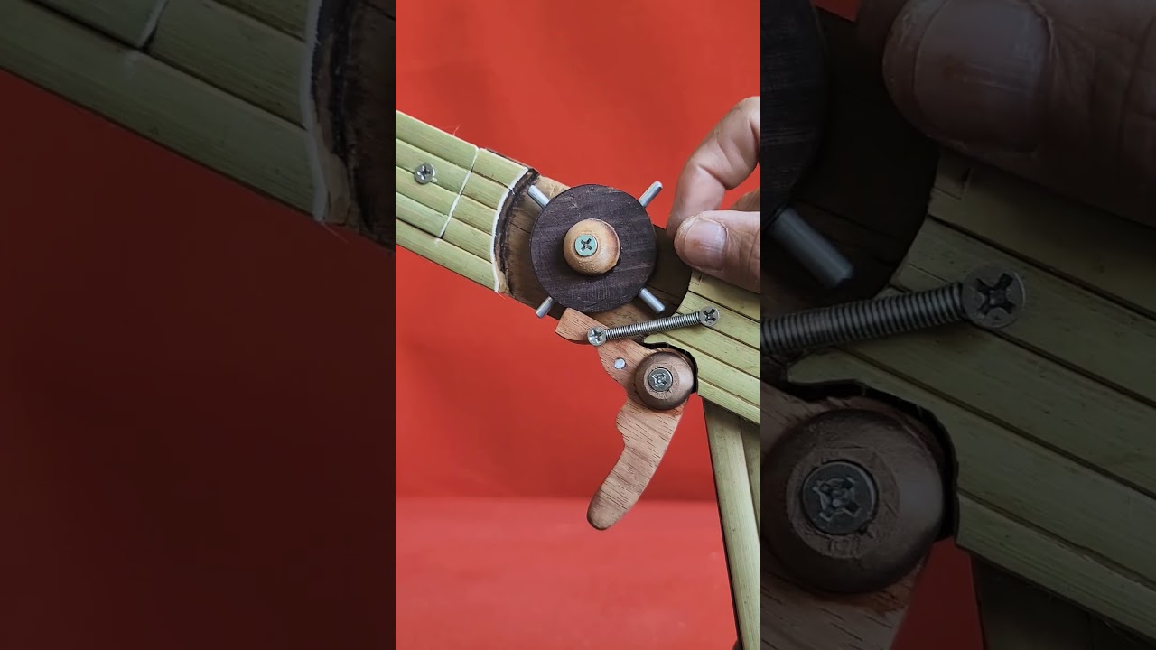 Simple mechanics craft design bamboo slingshot#bambooart #bamboocraft #bambooshoot #craftproject