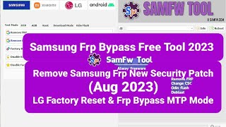 SamFw FRP Tool V4.1 Remove Samsung FRP Android 11,12 |Odin Flash|Disable Knox|Xiaomi Sideload FRP screenshot 4