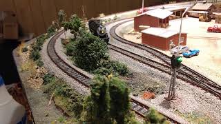 My N scale layout on a 30x80 hollow core door