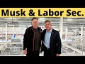 HOURS AGO! Elon Musk Gave US Labor Secretary Tour of Tesla Giga Texas