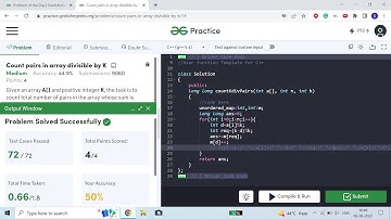 Count pairs in array divisible by K | Explain with Example | C++ | GFG PotD 06-06-2022