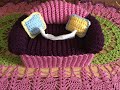 كيفيه عمل غطاء علبه مناديل كروشيه على شكل كنبه سهله و بسيطه - Sofa-like crochet tissue box cover